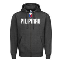 Charcoal Heather Pilipinas Basketball Wear, Gilas Philippines Casual Wear Zipper Hoodie - longCreatives