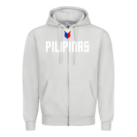 Dove Grey Pilipinas Basketball Wear, Gilas Philippines Casual Wear Zipper Hoodie - longCreatives