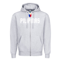 Heather Grey Pilipinas Basketball Wear, Gilas Philippines Casual Wear Zipper Hoodie - longCreatives