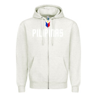 Oatmeal Heather Pilipinas Basketball Wear, Gilas Philippines Casual Wear Zipper Hoodie - longCreatives