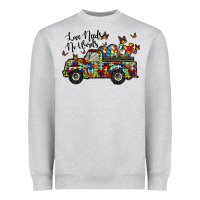 Heather Grey love needs no words Heavyweight Sweatshirt - RacoonDesign