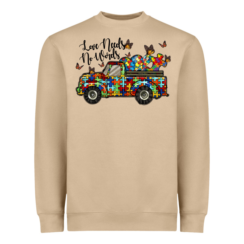 Love Needs No Words Heavyweight Sweatshirt by RacoonDesign | Teevron