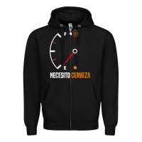 Black Mexican beer necesito cerveza cool & funny sayings Zipper Hoodie - longCreatives