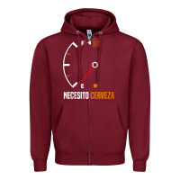 Burgundy Mexican beer necesito cerveza cool & funny sayings Zipper Hoodie - longCreatives