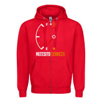 Mexican Beer Necesito Cerveza Cool & Funny Sayings Zipper Hoodie | Teevron