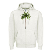 Tropical Palm Tree Zipper Hoodie | Teevron