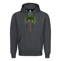 Smoke Tropical Palm Tree Zipper Hoodie - longCreatives