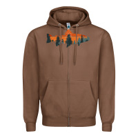 Chestnut Trout Fly Fishing Nature Outdoor Fisherman Gift Zipper Hoodie - longCreatives
