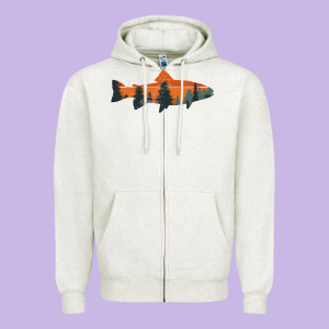 Trout Fly Fishing Nature Outdoor Fisherman Gift Zipper Hoodie Designed By Longcreatives