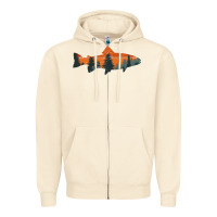 Sandshell Trout Fly Fishing Nature Outdoor Fisherman Gift Zipper Hoodie - longCreatives