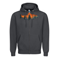 Smoke Trout Fly Fishing Nature Outdoor Fisherman Gift Zipper Hoodie - longCreatives