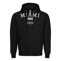 Black Miami Ohio OH Vintage Zipper Hoodie - longCreatives