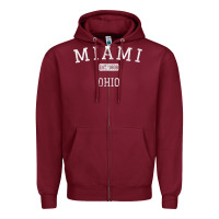 Burgundy Miami Ohio OH Vintage Zipper Hoodie - longCreatives