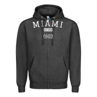 Miami Ohio Oh Vintage Zipper Hoodie | Teevron