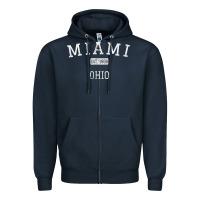 Navy Miami Ohio OH Vintage Zipper Hoodie - longCreatives