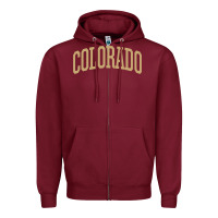 Burgundy Colorado   Colorado Sports CollegeStyle T CO Zipper Hoodie - longCreatives