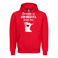 Red Someone In Minnesota Loves Me  Minnesota  MN Zipper Hoodie - longCreatives