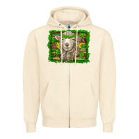 Sandshell st patricks day sheep shamrock gold  serape leopard glitter Zipper Hoodie - Artiststas