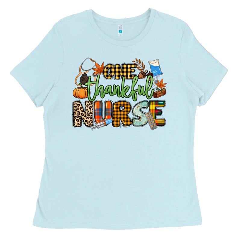 One Thankful Nurse Ladies Tee by NancyCooperArtShop | Teevron