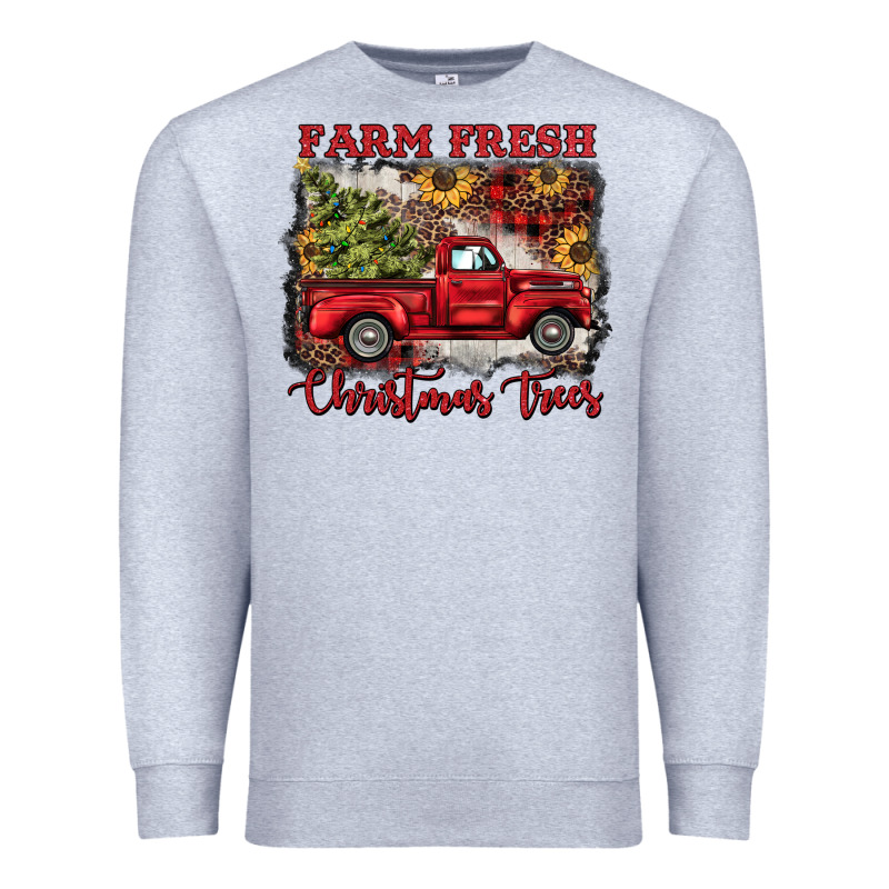 Farm Fresh Christmas Trees Premium Sweatshirt by BarkalooDesign | Teevron