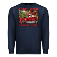 Navy farm fresh christmas trees Premium Sweatshirt - BarkalooDesign