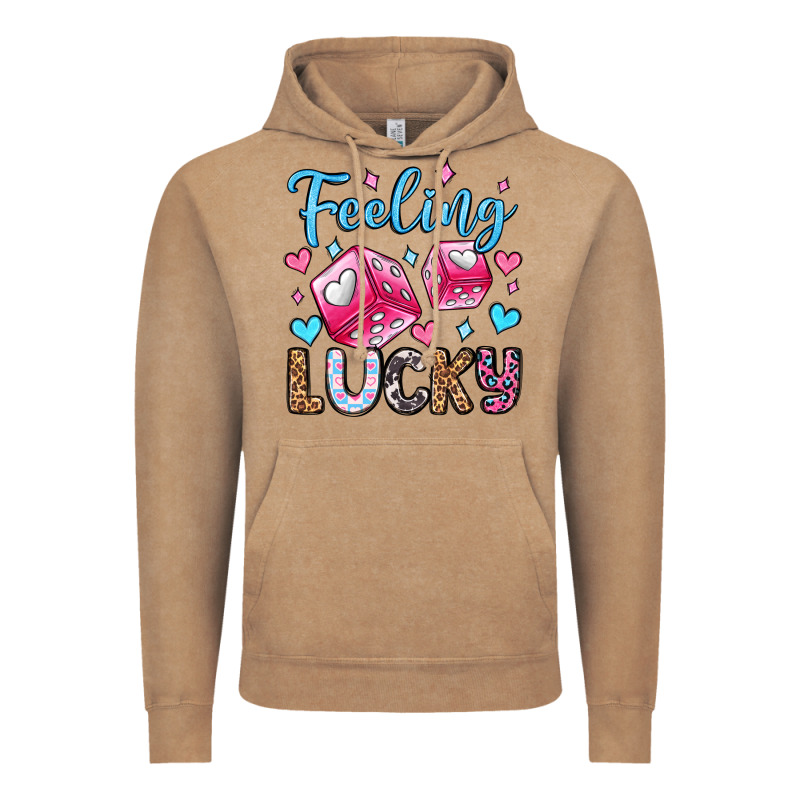 Feeling Lucky Valentine's Day Olivia Vintage Hoodie by OliviaCreatesArt | Teevron