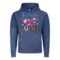 Vintage Denim feeling lucky valentine's day olivia Vintage Hoodie - OliviaCreatesArt
