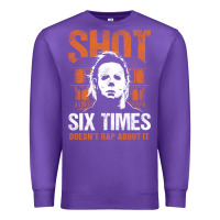 Purple halloween shot 6 times t shirt Premium Sweatshirt - longCreatives