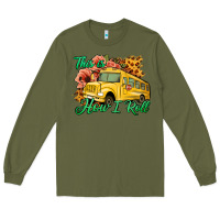 Army Green This is How I Roll Woman Bus Driver Long Sleeve Tee - Jasminsmagicworld