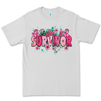 Dove Grey i am a survivor Premium Tee - NancyCooperArtShop