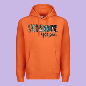 Senior Mom Premium Hoodie Designed By Cowhidedigitalart