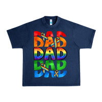 Navy Dad dad dad pride Urban Heavy Tee - CowGirlArtShop