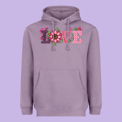 Walentine's Day Love Sunflower Heavyweight Hoodie Designed By Barkaloodesign
