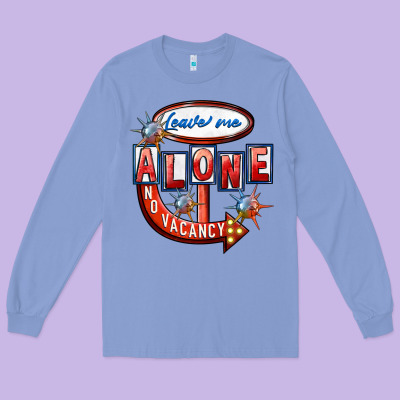 Leave Me Alone Anti Valentine's Day Long Sleeve Tee Designed By Fadigitalartstudio