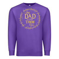 Purple Mens One Dad to rule them all  father's day gift Premium Sweatshirt - longCreatives