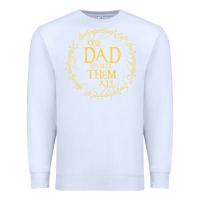 White Mens One Dad to rule them all  father's day gift Premium Sweatshirt - longCreatives
