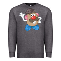 Charcoal Heather Womens Mr. Potato Head Simple Portrait Premium Sweatshirt - longCreatives