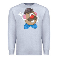 Heather Grey Womens Mr. Potato Head Simple Portrait Premium Sweatshirt - longCreatives