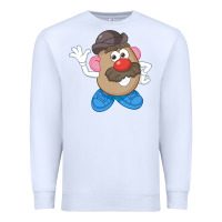 White Womens Mr. Potato Head Simple Portrait Premium Sweatshirt - longCreatives