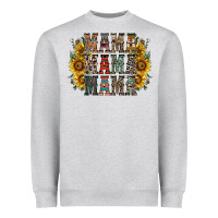 Heather Grey mama sunflower western Heavyweight Sweatshirt - RacoonDesign