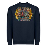 Navy mama sunflower western Heavyweight Sweatshirt - RacoonDesign