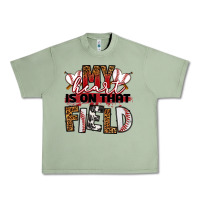 Oil Green my heart is on that field baseball Urban Heavy Tee - RanaPortraitStore