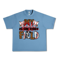 Pebble Blue my heart is on that field baseball Urban Heavy Tee - RanaPortraitStore
