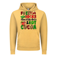 Vintage Mustard fuzzy socks flannel blankets and hot cocoa Vintage Hoodie - OliviaCreatesArt