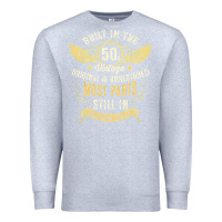 Heather Grey Mens Vintage 1950s Built In The 50s Fifties Funny 70th Birthday Premium Sweatshirt - longCreatives