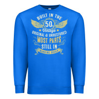 True Royal Mens Vintage 1950s Built In The 50s Fifties Funny 70th Birthday Premium Sweatshirt - longCreatives