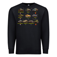 Black Top Ten Best WW2 Tanks M4 Sherman Panzer IV Tiger II T34 Premium Sweatshirt - longCreatives