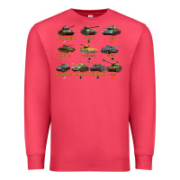 Cardinal Top Ten Best WW2 Tanks M4 Sherman Panzer IV Tiger II T34 Premium Sweatshirt - longCreatives