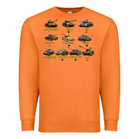 Carrot Top Ten Best WW2 Tanks M4 Sherman Panzer IV Tiger II T34 Premium Sweatshirt - longCreatives
