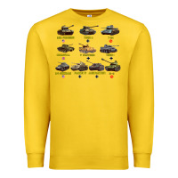 Lemon Top Ten Best WW2 Tanks M4 Sherman Panzer IV Tiger II T34 Premium Sweatshirt - longCreatives